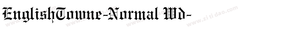 EnglishTowne-Normal Wd字体转换